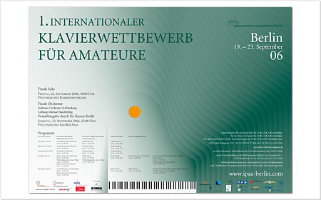 <span style="font-weight: bold">1. Internationaler Klavierwettbewerb für Amateure</span> - Berlin<br />Plakat<br /> 