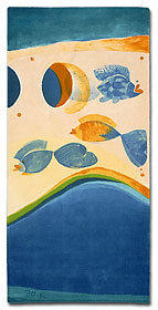 <span style="font-weight: bold">Die Fische fliegen zum Mond</span><br />von Johanna Kerwitz, 95x200 cm
